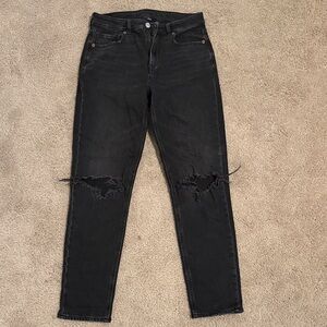 American Eagle Outfitters Black Distressed Jeans